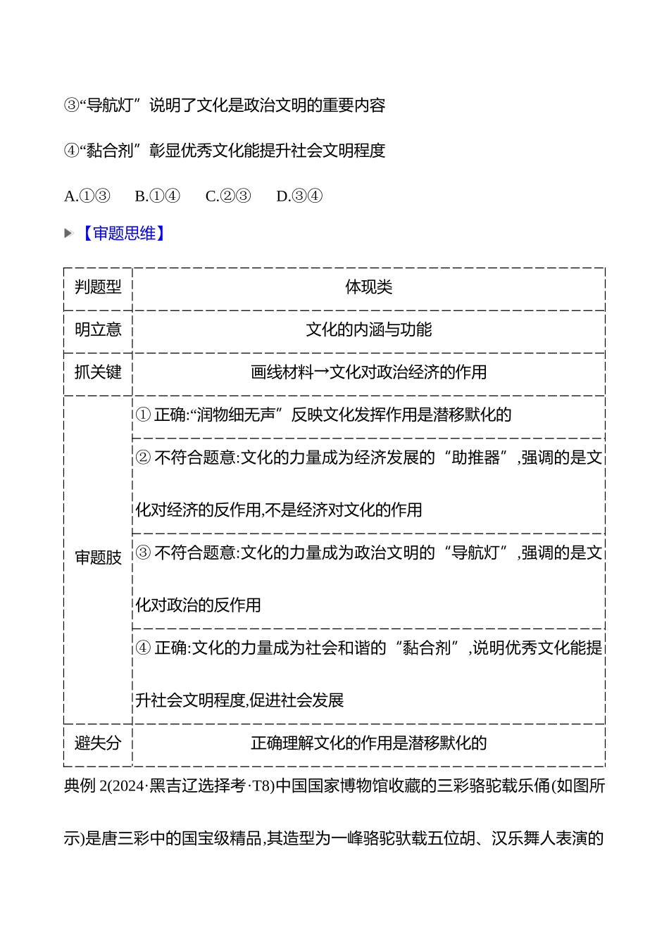 2025高考冲刺答题技巧预测政治-热点九　文化传承与文化创新.docx_第2页
