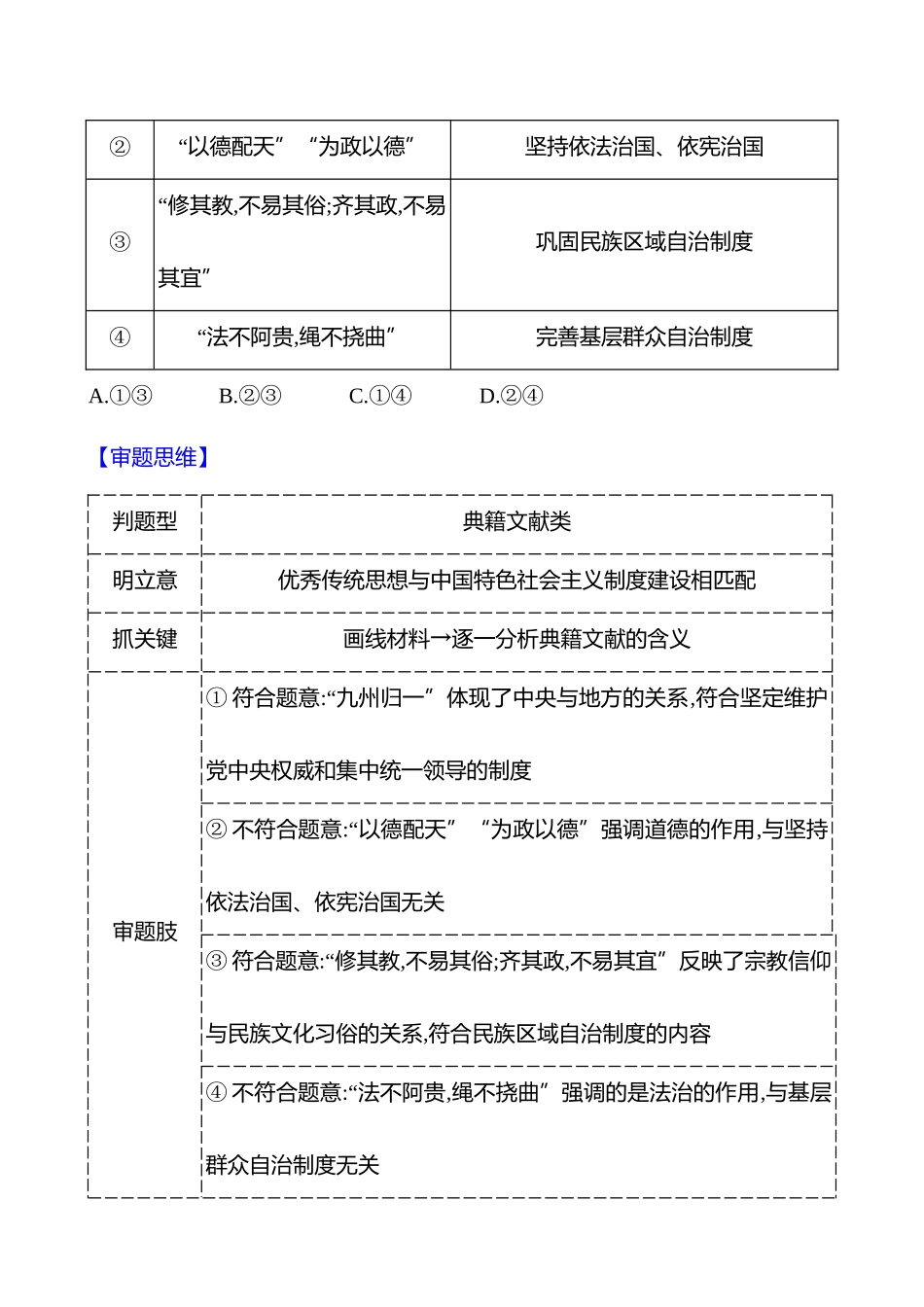 2025高考冲刺答题技巧预测政治-热点六　全面依法治国.docx_第2页
