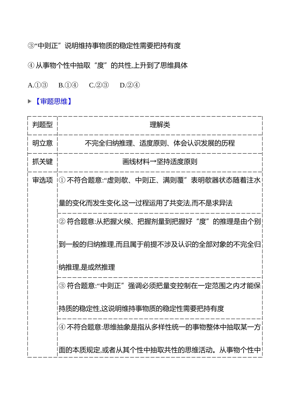 2025高考冲刺答题技巧预测政治-热点十五　辩证思维方法与创新思维能力.docx_第2页