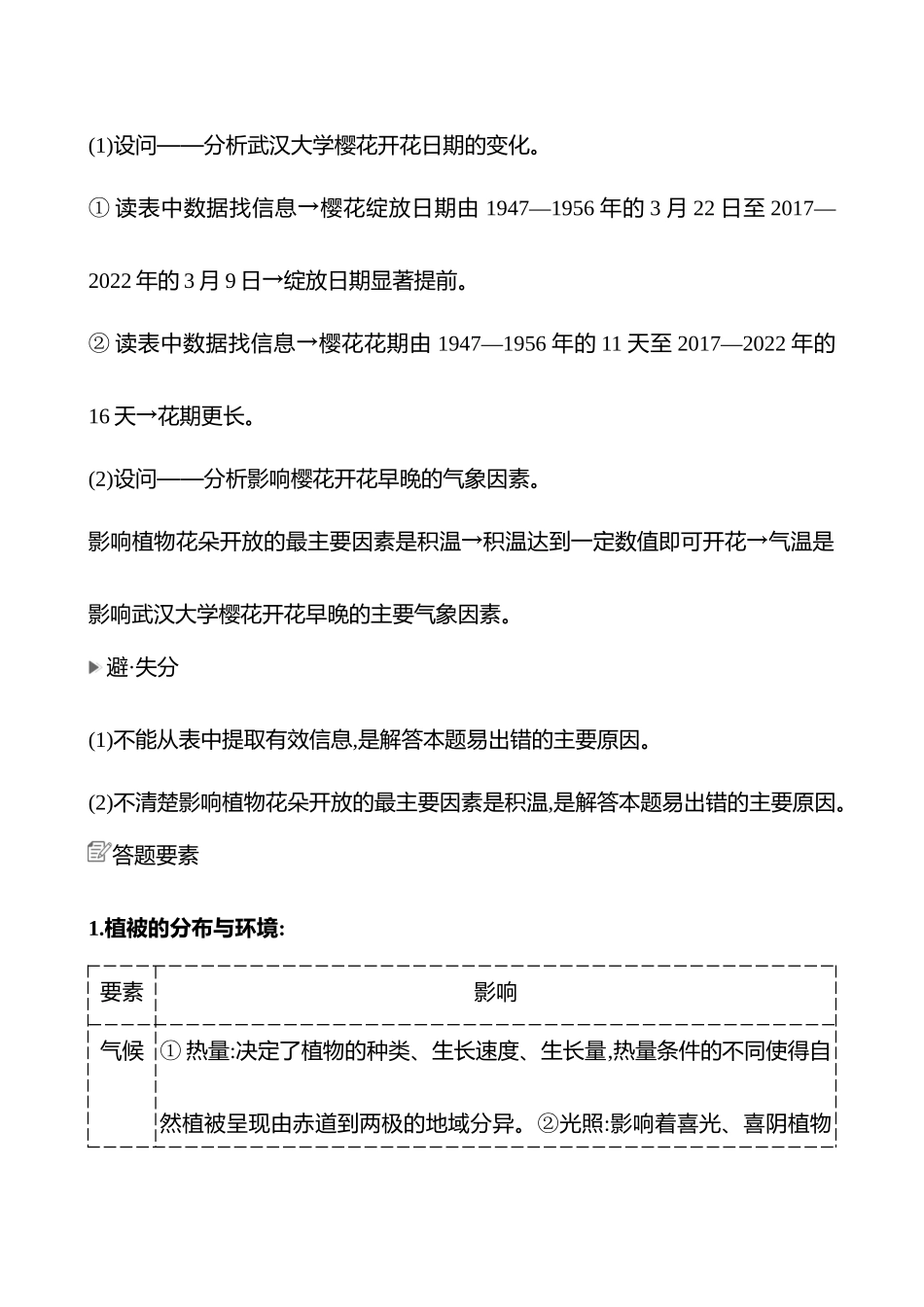 2025高考冲刺考试方法答题技巧预测地理-一  常考点5   生物生境——建立整体性差异性联系.docx_第3页