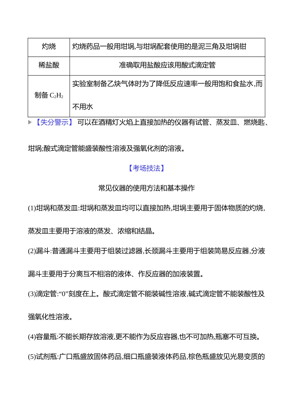2025高考冲刺考试方法答题技巧预测化学-一  热点6　化学实验基础.docx_第2页