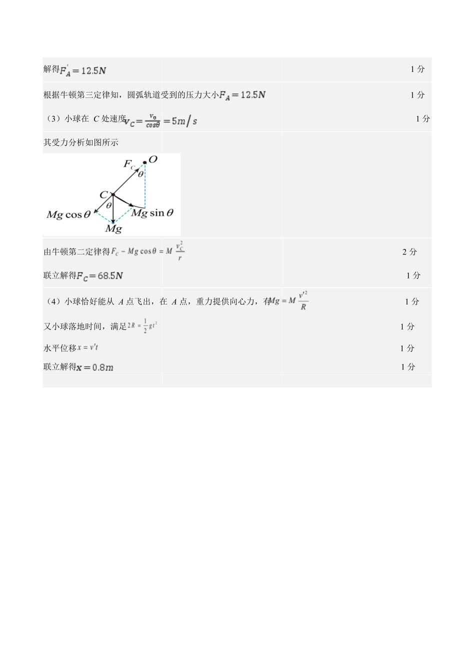 安徽师范大学附属中学2024-2025学年高一下学期4月期中物理答案.docx_第3页