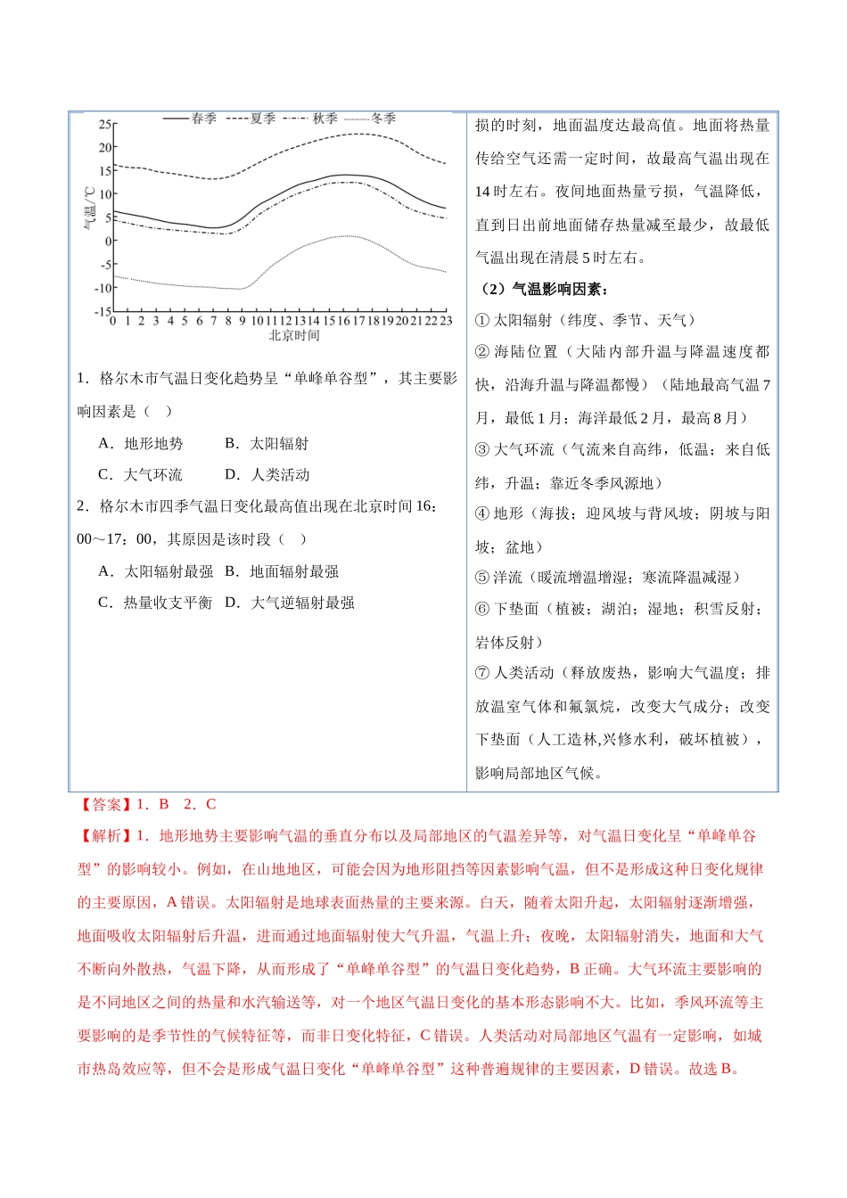 猜押02气候与天气系统-2025年高考地理冲刺抢押秘籍（新高考通用）（解析版）.docx_第2页