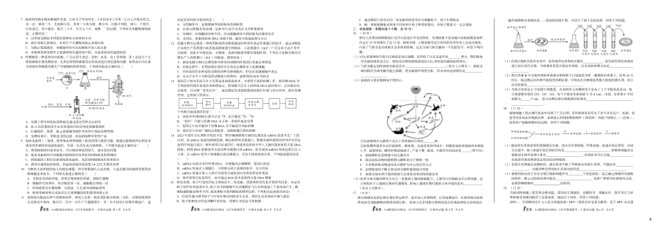 【生物（B卷）】1号卷A10联盟2023级高二5月学情调研考.pdf_第2页