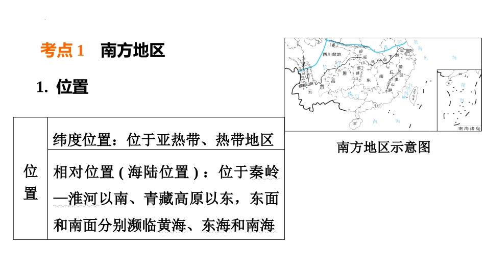 2025年会考地理复习课件 第24课时 南方地区的自然特征与农业+长江三角洲地区(共38张PPT).pptx_第2页
