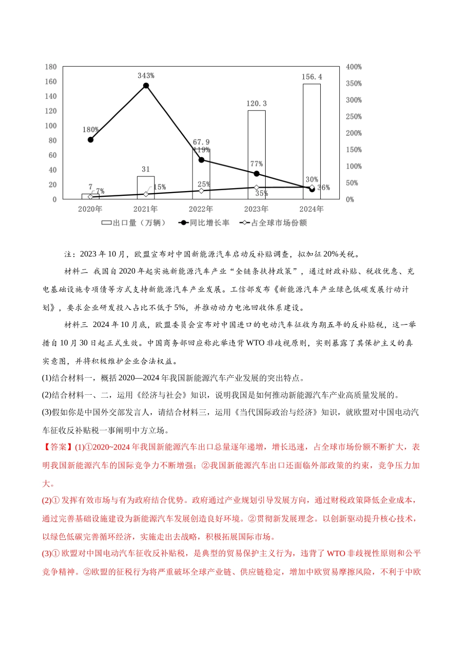 猜押题型06 图表类试题（解析版）-2025年高考政治冲刺抢押秘籍（新高考通用）.docx_第2页
