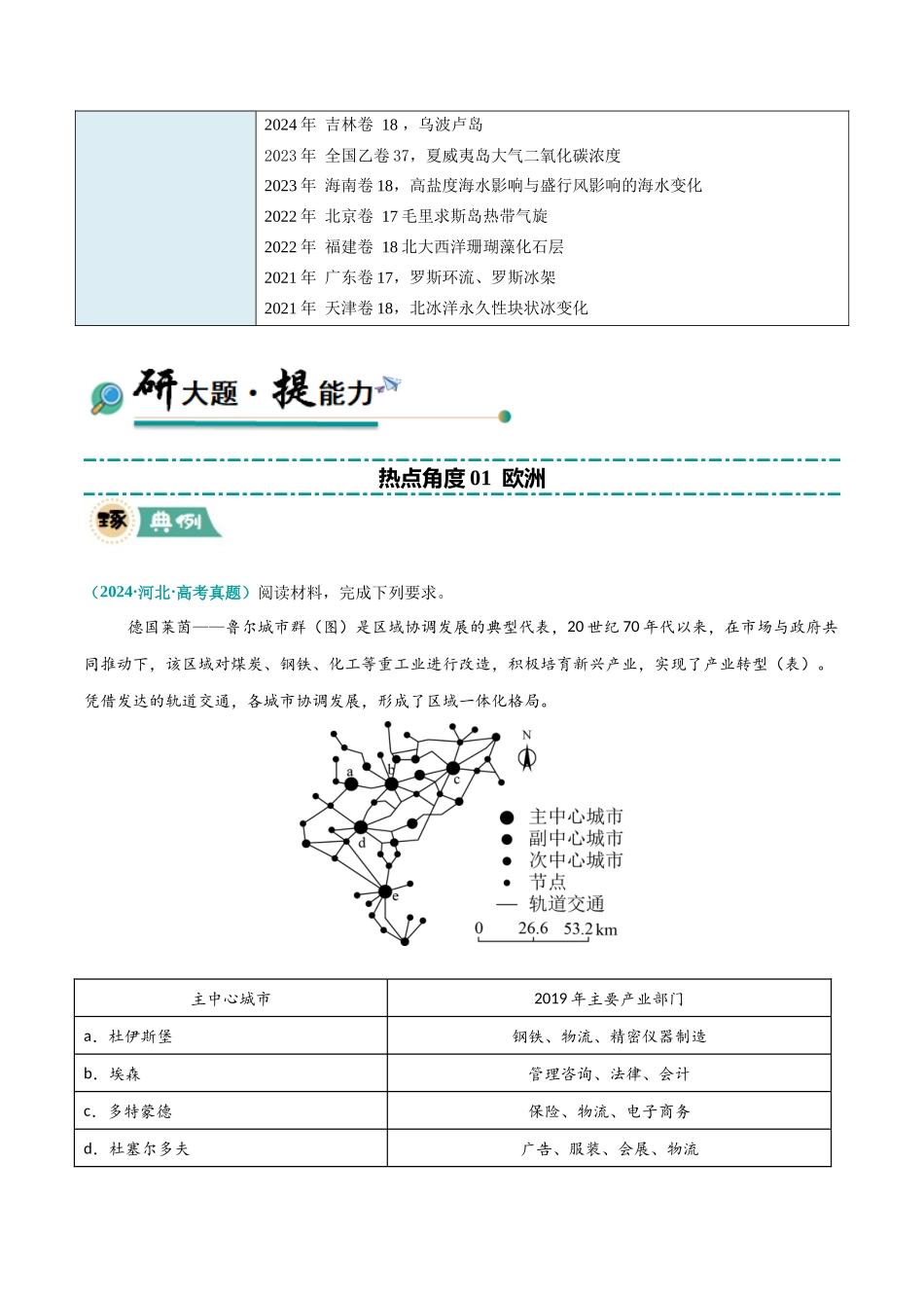 冲刺2025年高考地理大题突破-区域突破 世界地理（6大热点角度）（解析版）.docx_第3页