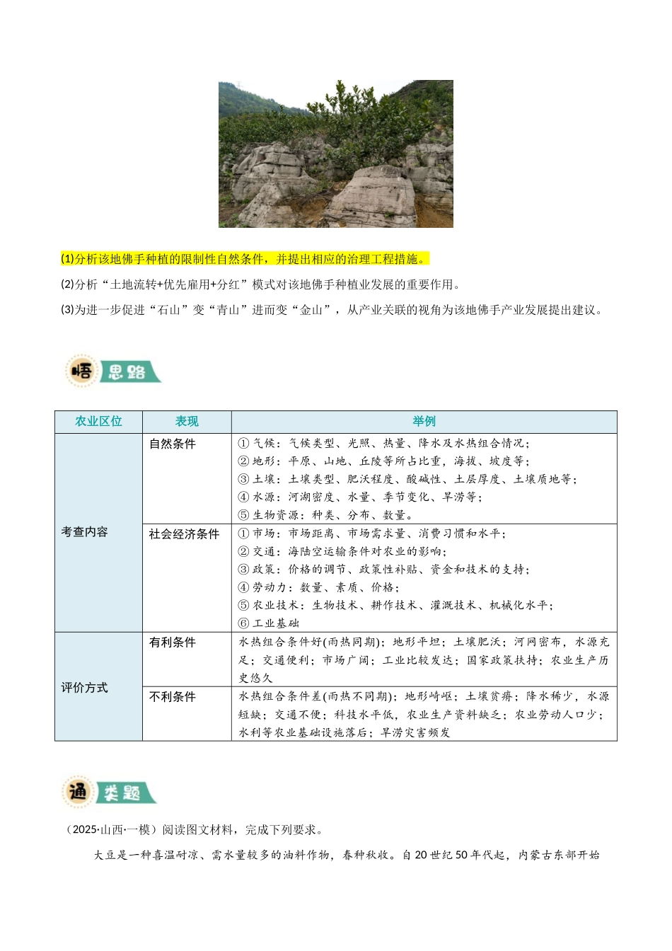 冲刺2025年高考地理大题突破-题型03 区位分析类（原卷版）.docx_第3页
