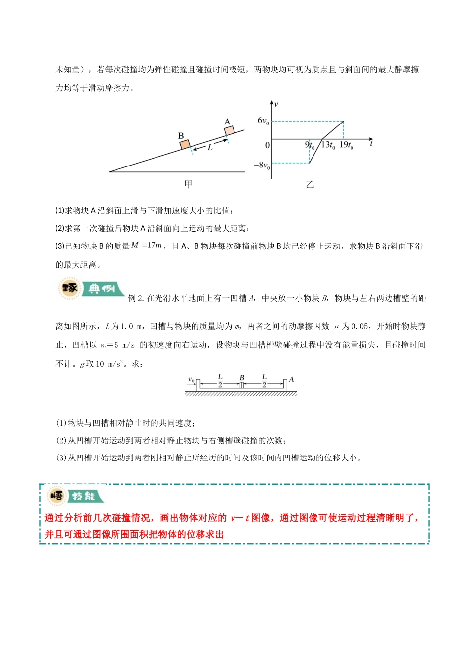 冲刺2025年高考物理大题突破-大题12 应用数学归纳法和图像法解决多次碰撞问题（原卷版）.docx_第2页
