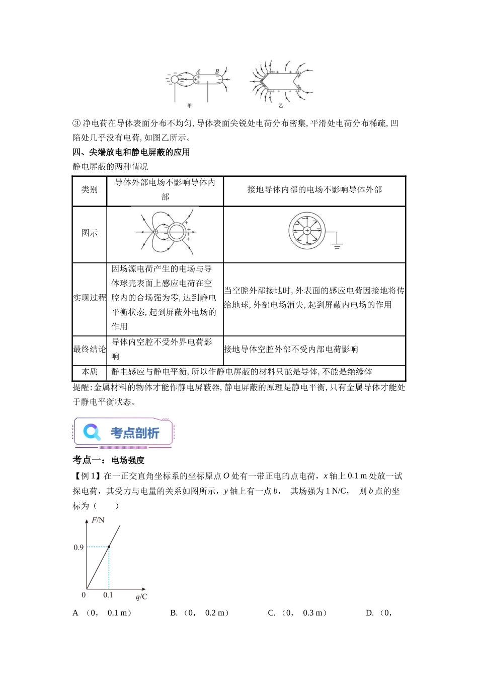 第02讲 电场、 电场强度和静电的防止与利用（教师版）-新高二物理暑假衔接（人教版）.docx_第3页