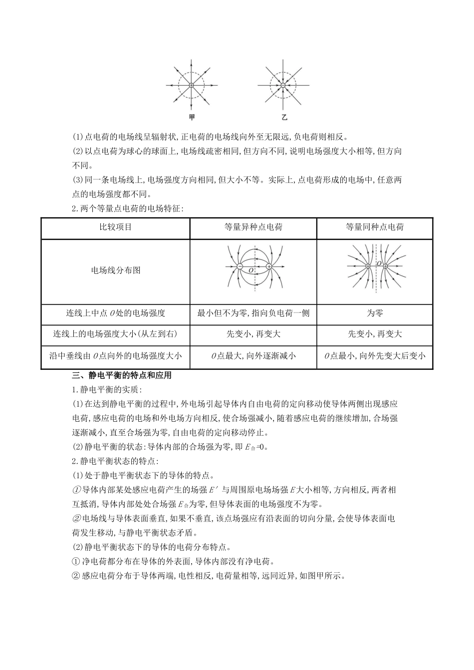 第02讲 电场、 电场强度和静电的防止与利用（学生版）-新高二物理暑假衔接（人教版）.docx_第2页