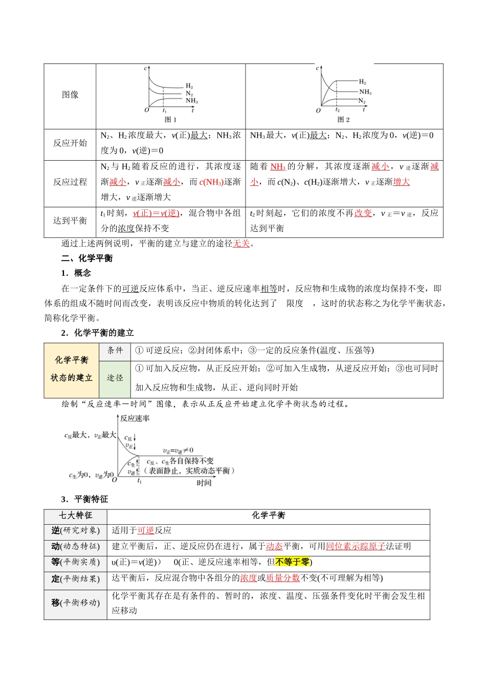 第04讲 化学平衡状态 化学平衡常数-【教师版】新高二化学暑假衔接（人教版）.docx_第2页