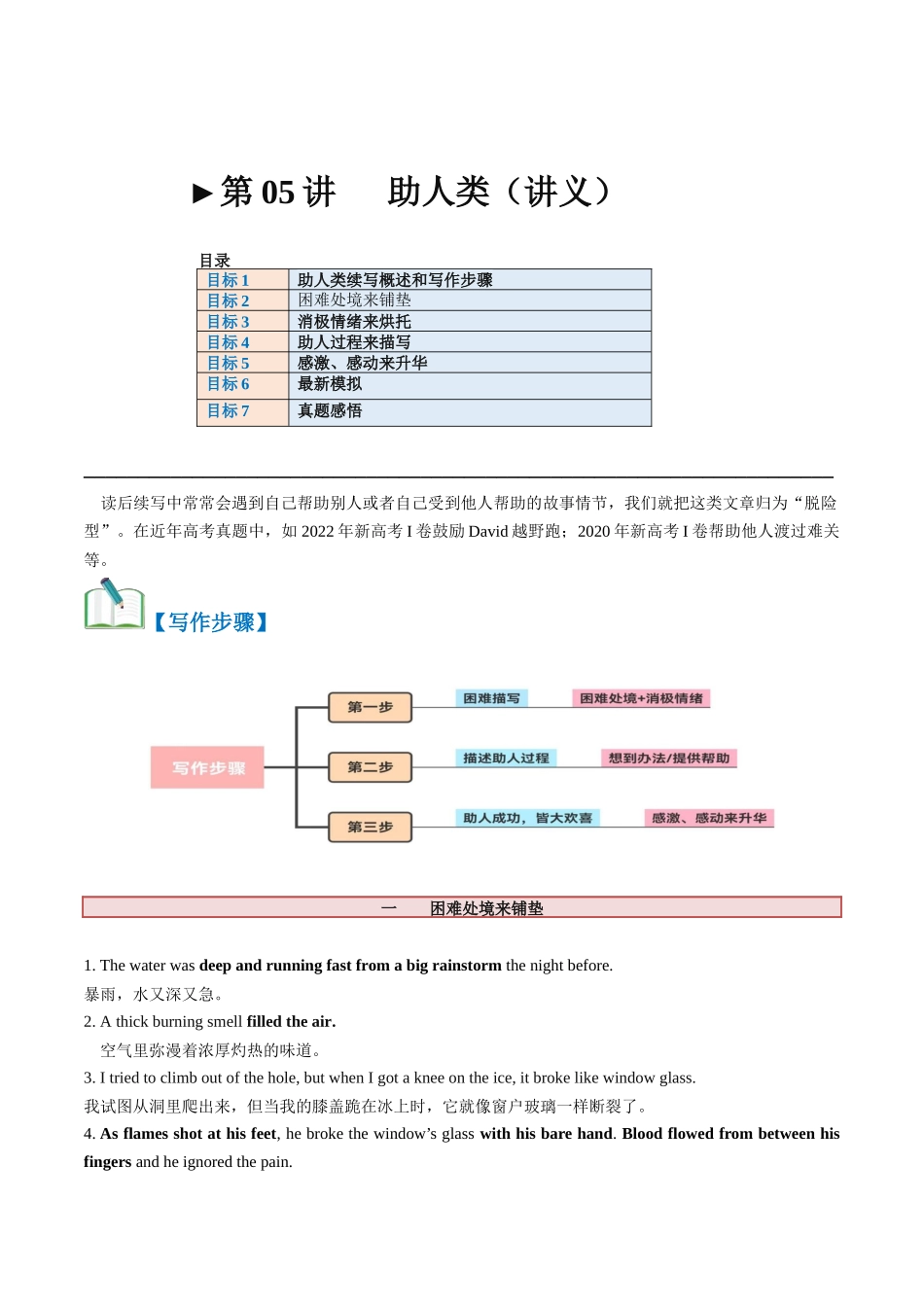 第05讲 读后续写之“助人类”主题（讲义）-2024年高考英语.docx_第1页