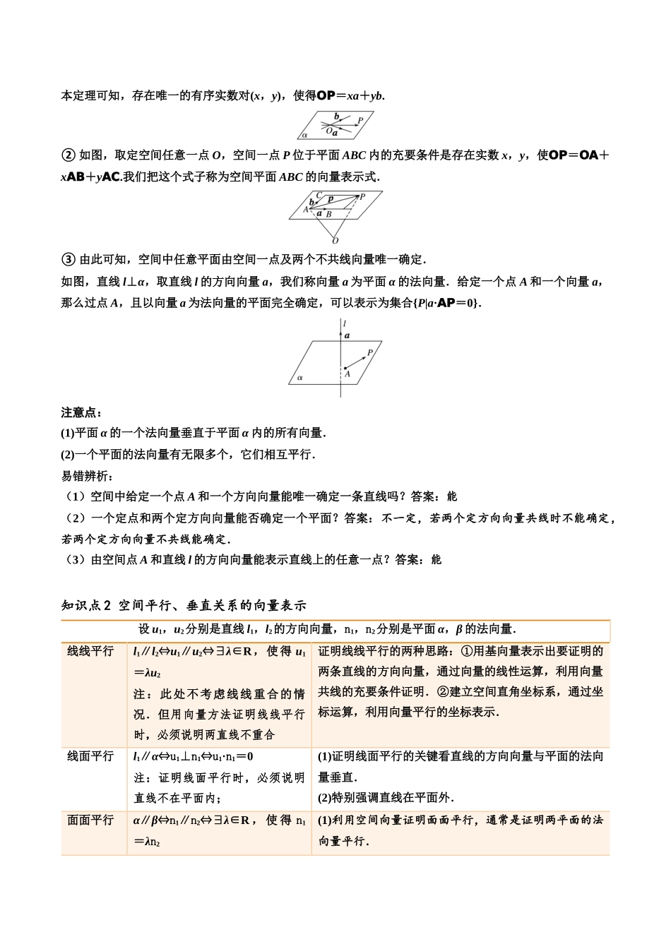 第10讲 用空间向量研究直线、平面的位置关系4种常见方法归类（教师版）-新高二暑假衔接（人教版）.docx_第2页