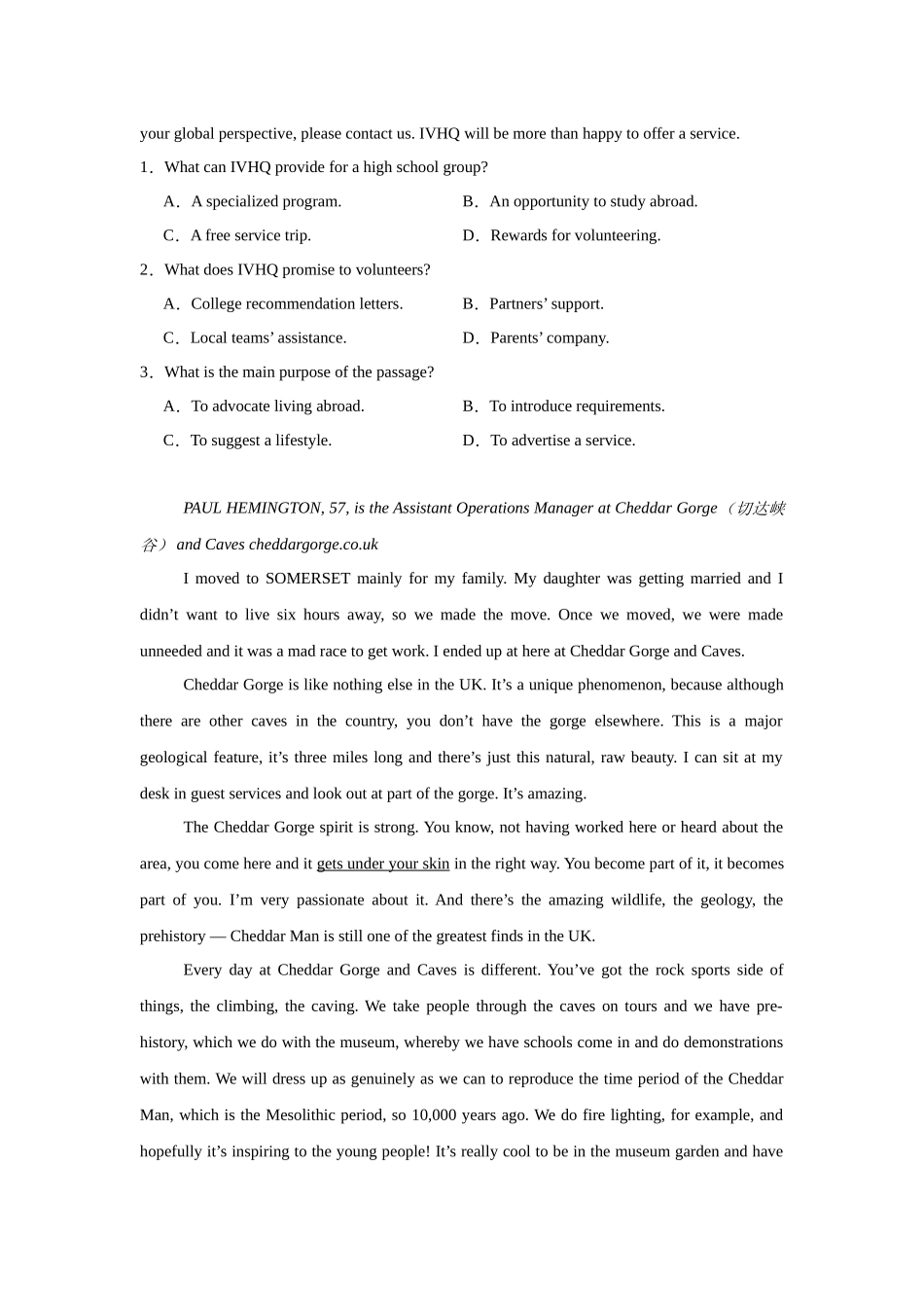 黑龙江省哈尔滨市第三中学2023-2024学年高二下学期期中考试英语试题.docx_第2页