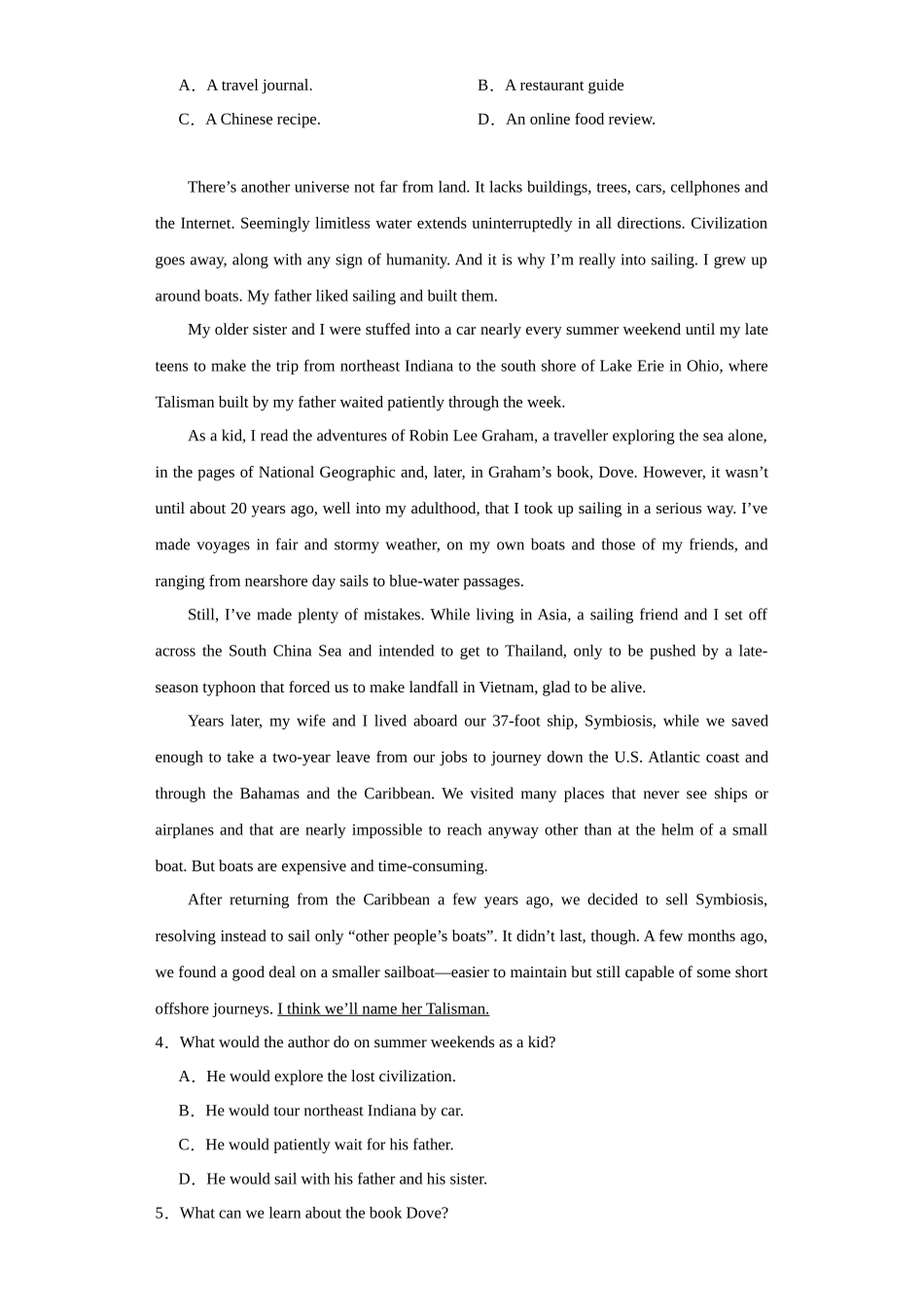 湖北省武昌实验中学2023-2024学年高二上学期期末考试英语试题.docx_第2页