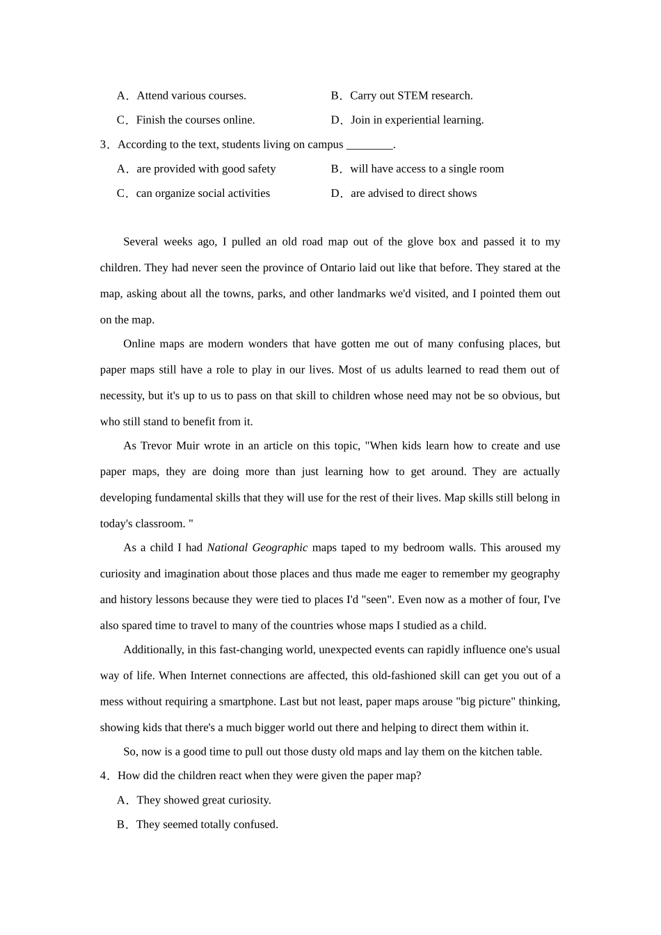 湖南省长沙市长郡中学2023-2024学年高一上学期期末考试英语试题.docx_第2页