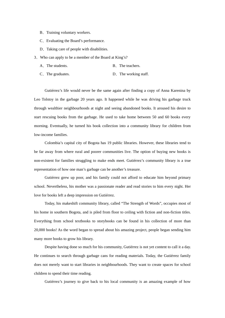 湖南省长沙市长郡中学2023-2024学年高一下学期期末考试英语试卷.docx_第2页
