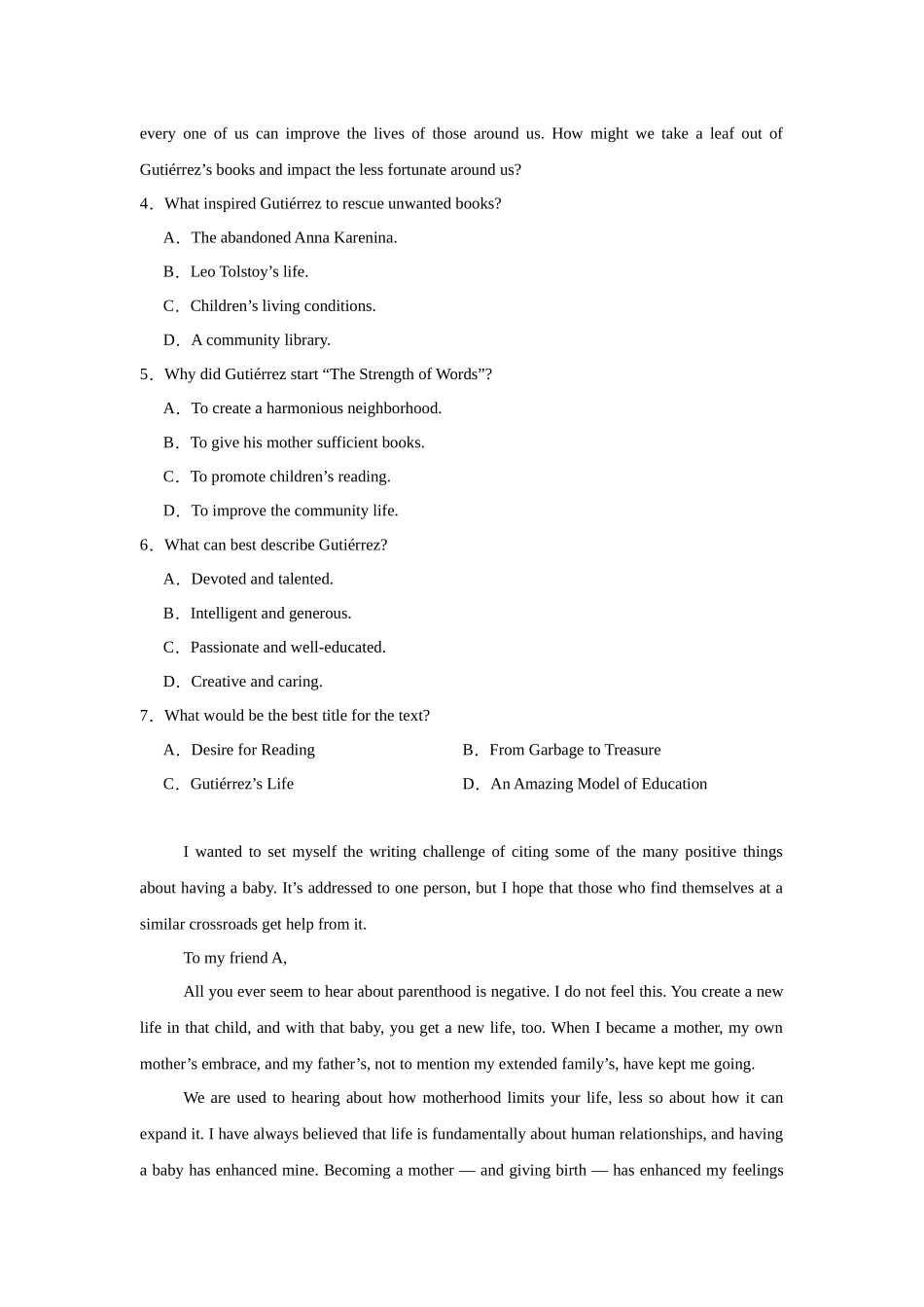 湖南省长沙市长郡中学2023-2024学年高一下学期期末考试英语试卷.docx_第3页
