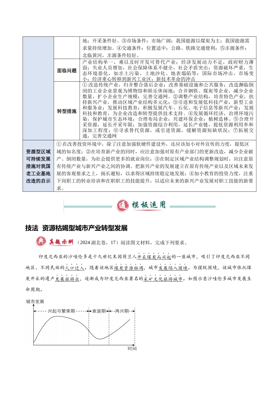 类型10  区域发展（答题模板）-2025年高考地理答题技巧与模板（教师版）.docx_第3页