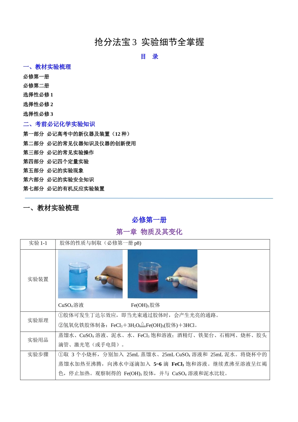 抢分法宝3 实验细节全掌握-2025年高考化学冲刺抢押秘籍.docx_第1页