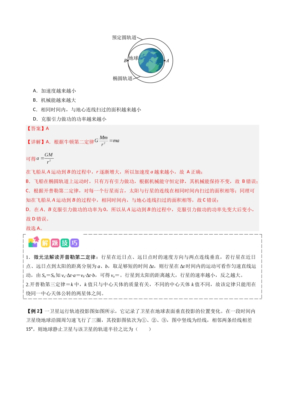 抢分秘籍05 天体中的五大常考问题和三大定律的应用（六大题型）（解析版）-2025年高考物理冲刺抢押秘籍.docx_第2页