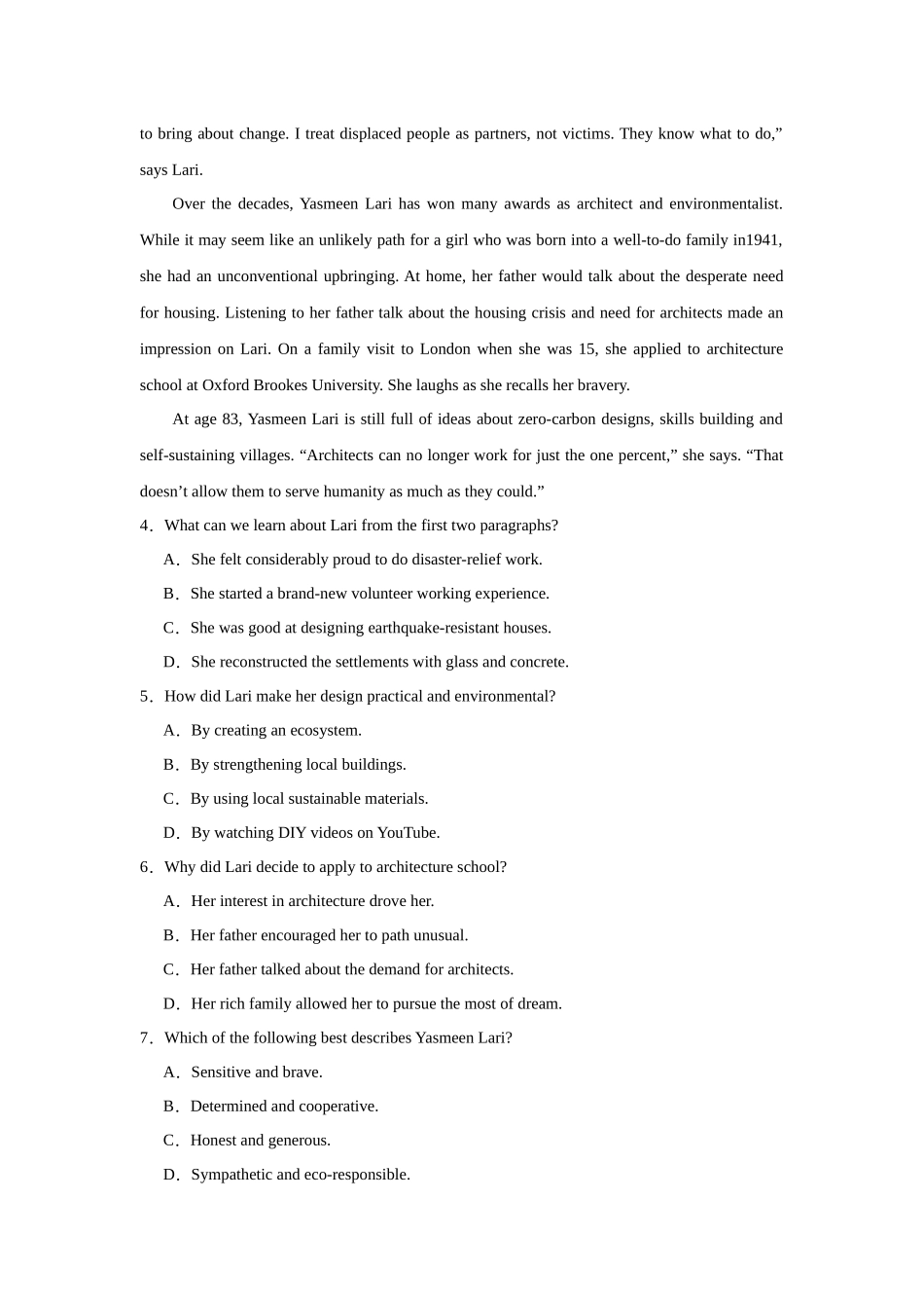 陕西省陕西师范大学附属中学2023-2024学年高二上学期期末考试英语试题.docx_第3页