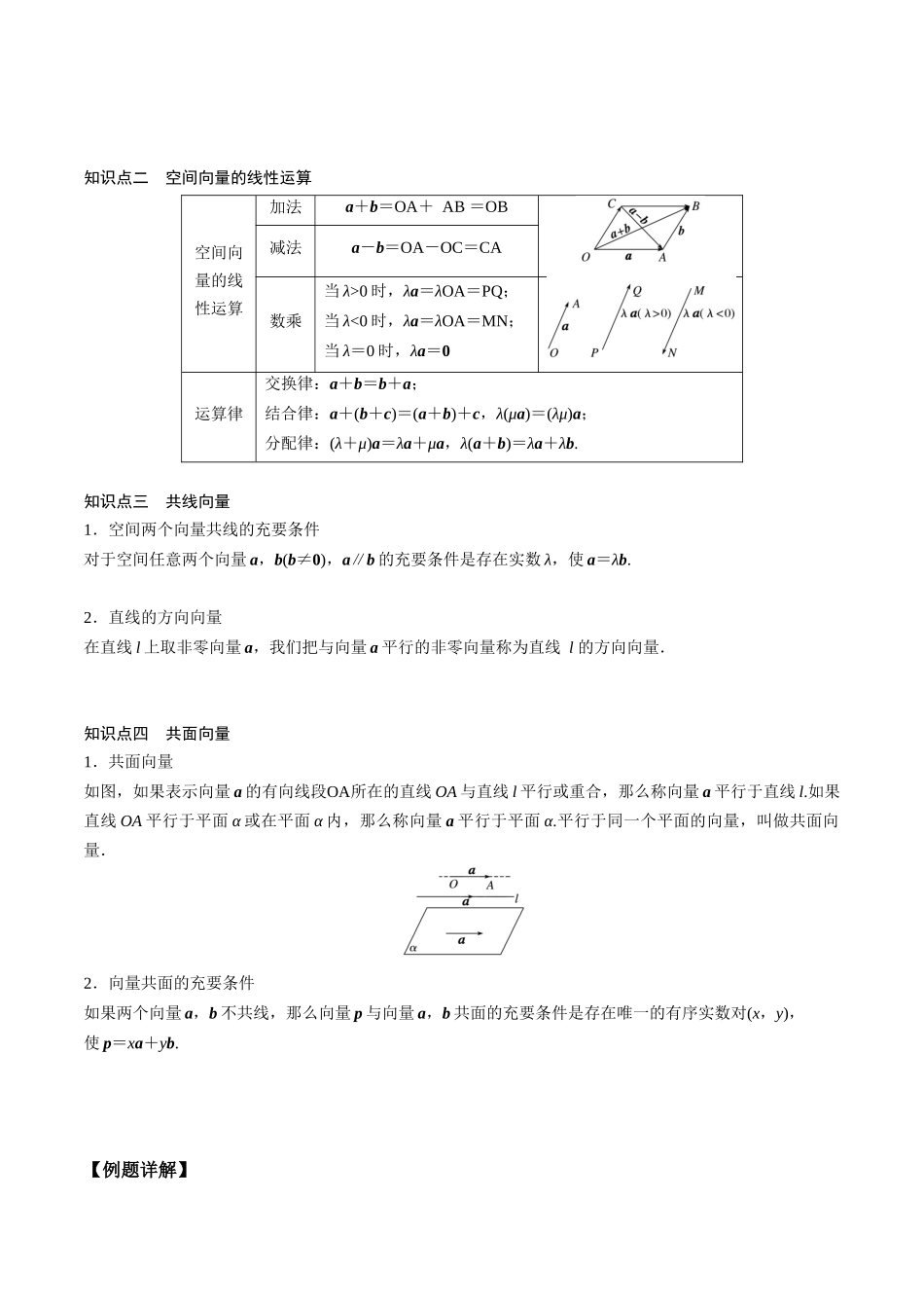 新课预习-1.1.1 空间向量及其线性运算（学生版）-新高二暑假衔接.docx_第2页