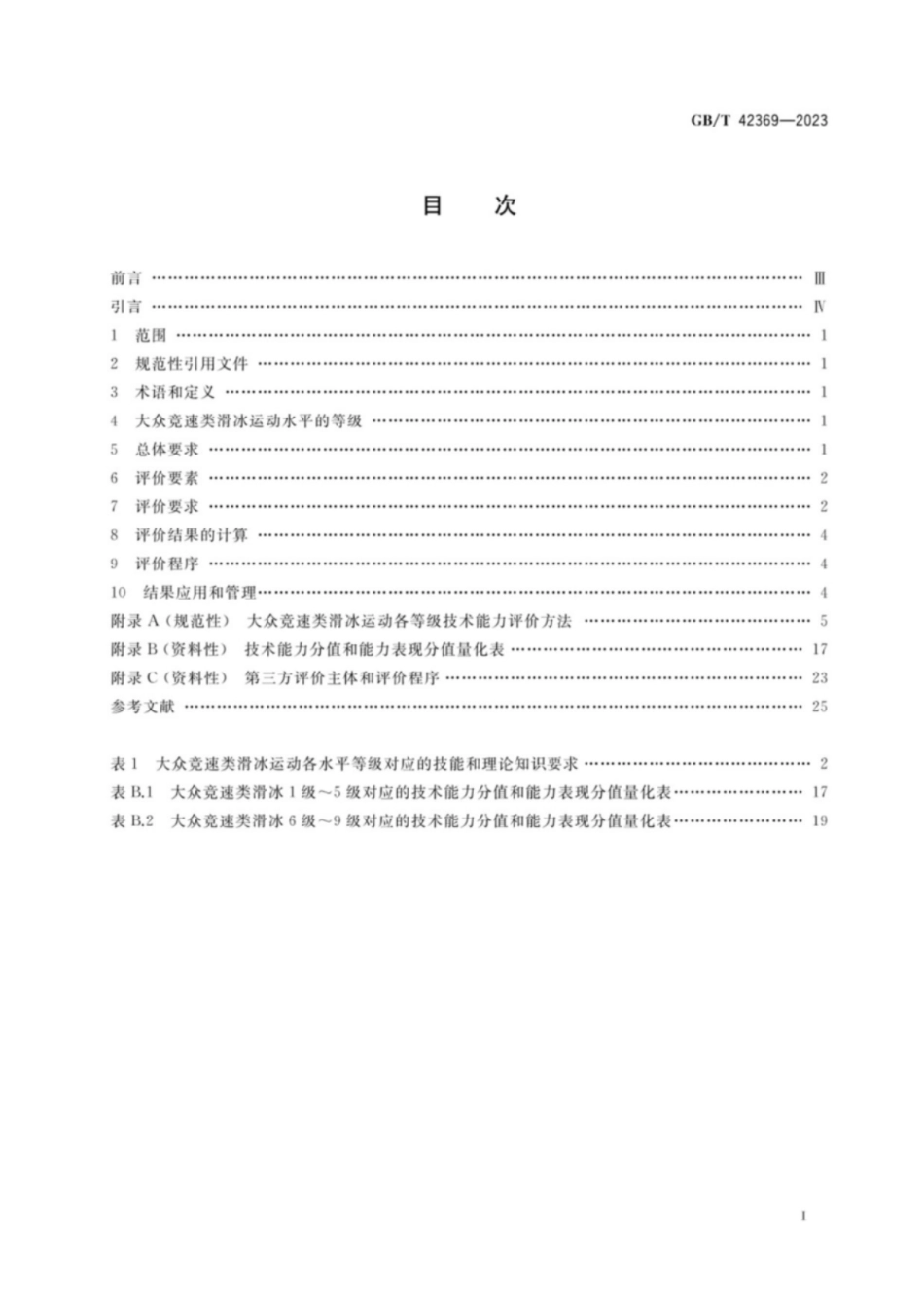 GB／T 42369-2023 大众竞速类滑冰运动水平等级评价规范.pdf_第2页