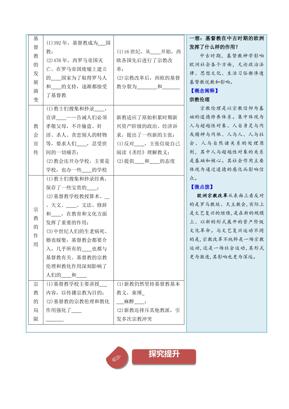 2024高二历史选择性必修1：国家制度与社会治理讲义-第9课近代西方的法律与教化（学生版）-选择性必修1：国家制度与社会治理）.docx_第3页