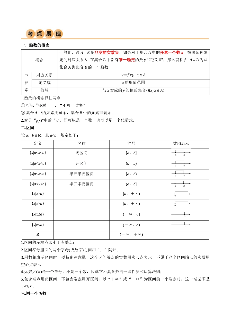 2024年人教版高中数学精讲精练必修一-3.1函数的概念及表示（精讲）（解析版）.docx_第2页
