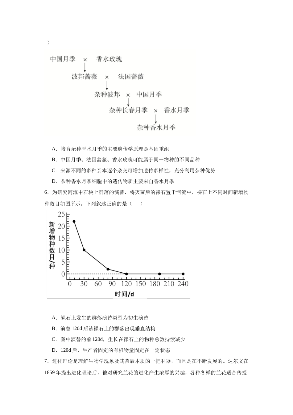 2025届江苏省模拟预测生物试题.docx_第2页