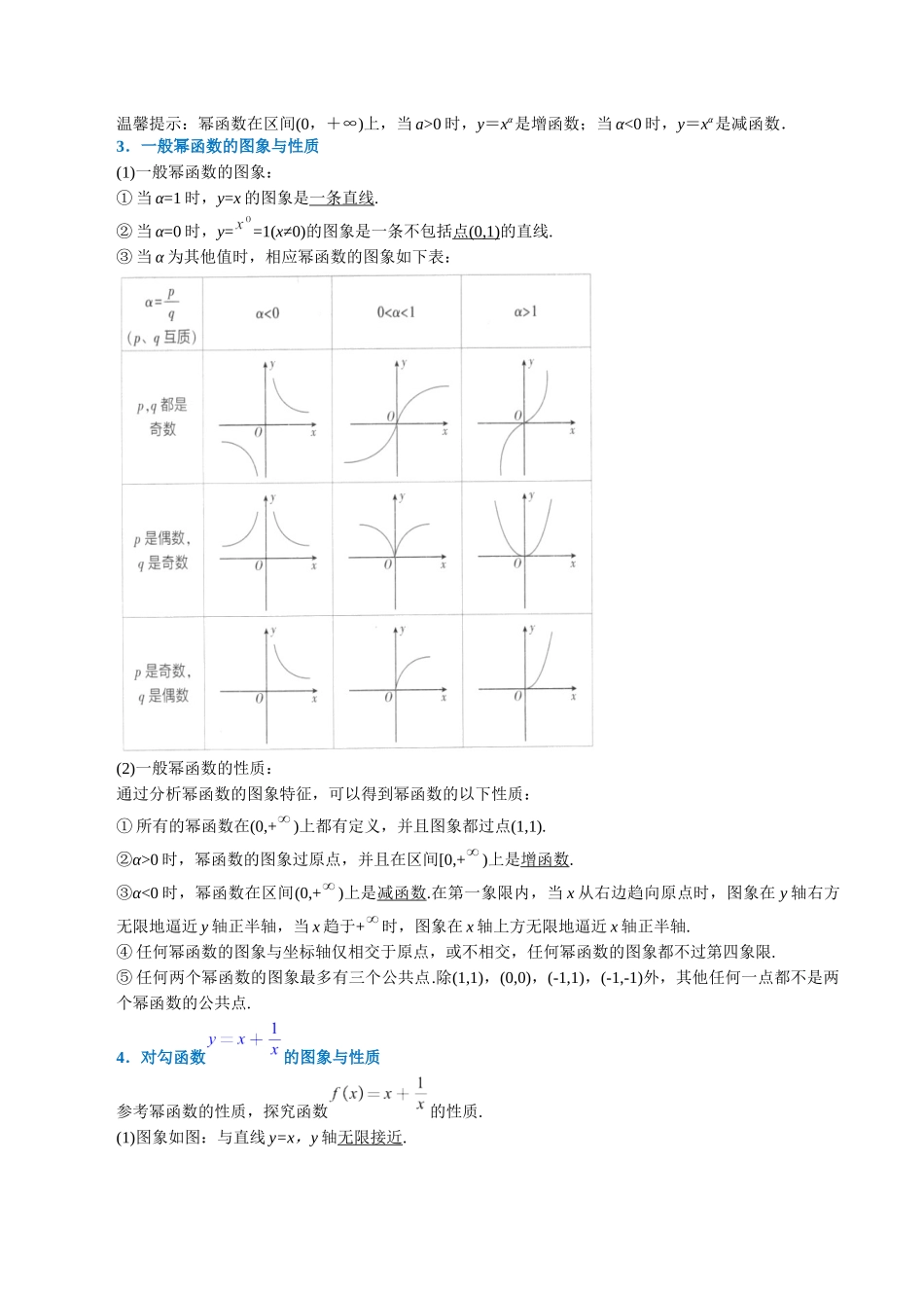 2025举一反三系列高中数学同步复习人教A版必修1-专题3.5幂函数-重难点题型精讲（教师版）.docx_第2页