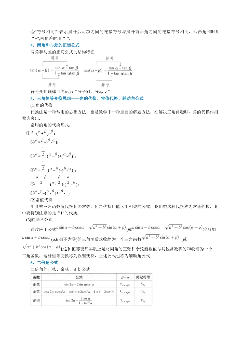2025举一反三系列高中数学同步复习人教A版必修1-专题5.9三角恒等变换（重难点题型精讲）（教师版）.docx_第2页