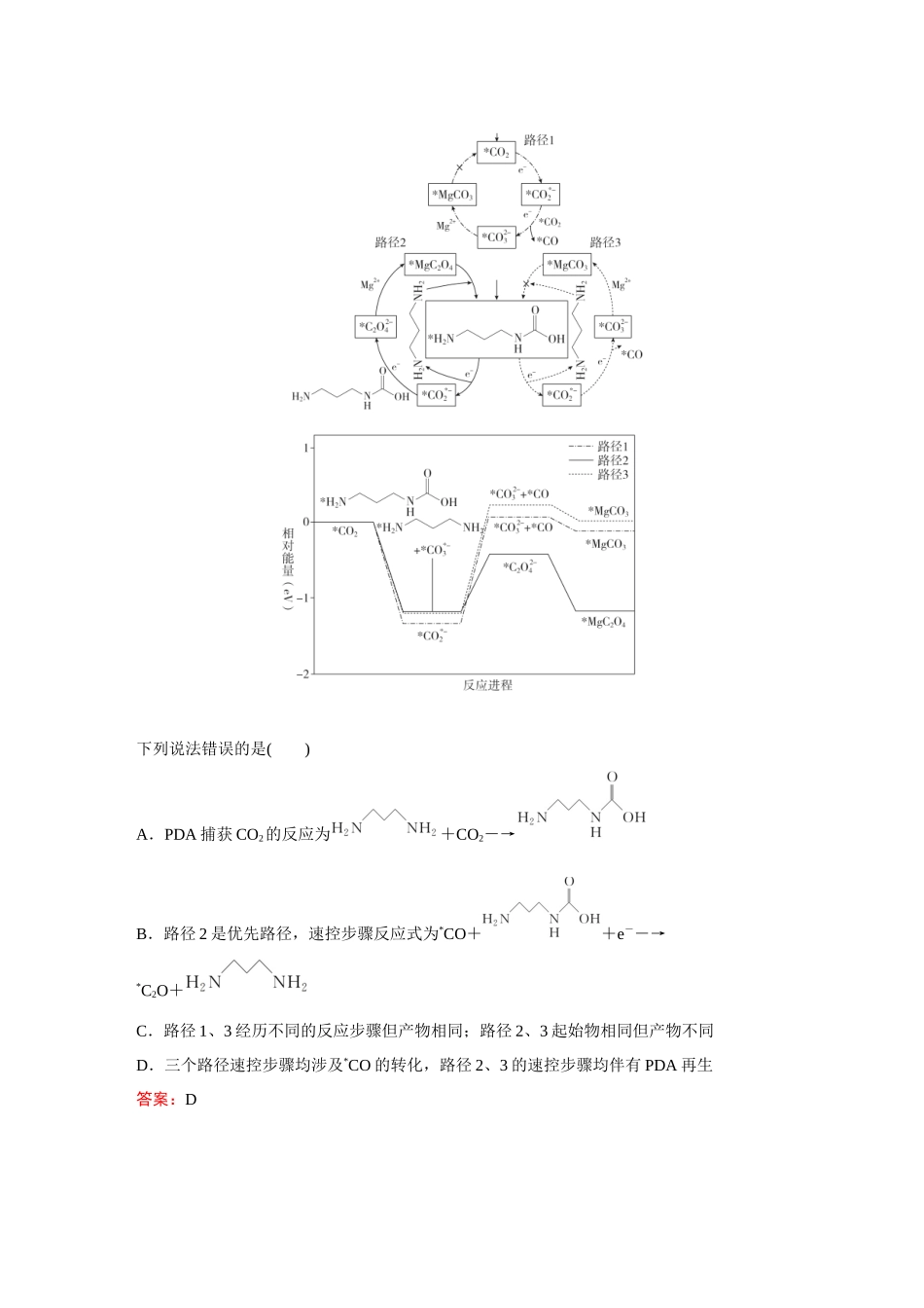2025年高考化学二轮精准考点专题突破-题型15反应机理历程能垒图.docx_第3页