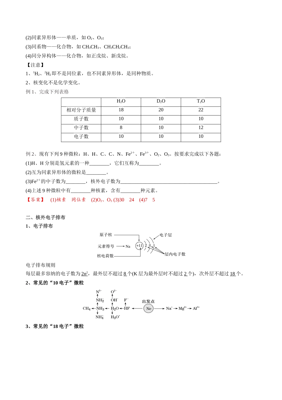 2025年高考化学一轮复习考点专项集训-01考点一原子结构（教师版）.docx_第2页