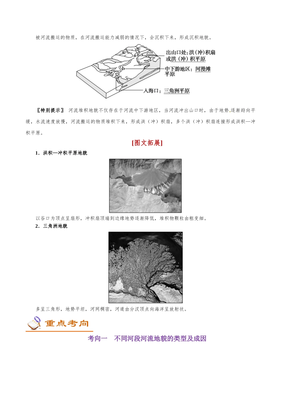 2025年考点一遍过高考地理-考点20河流侵蚀地貌与堆积地貌.doc_第2页