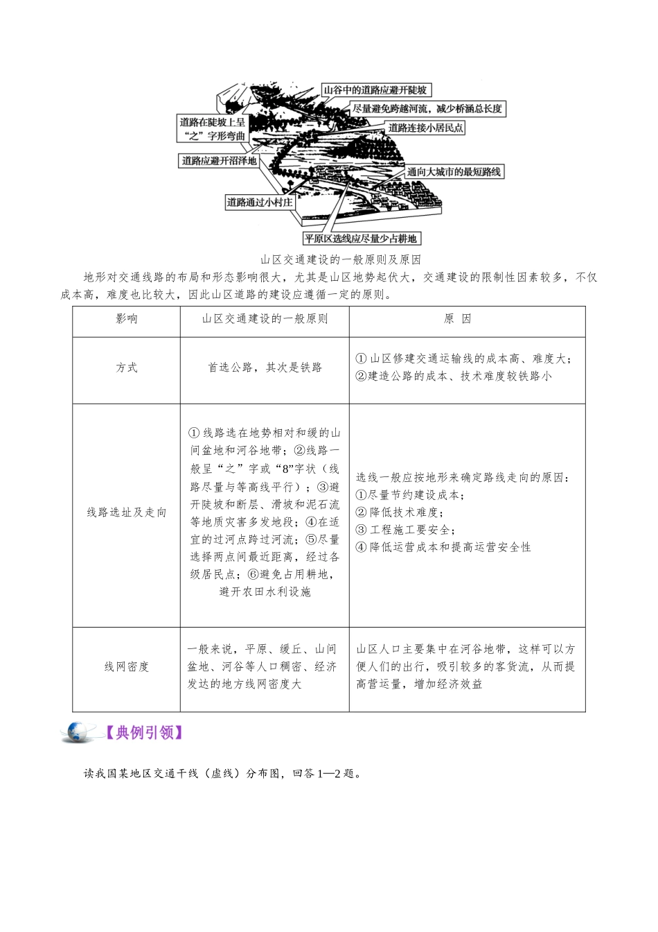 2025年考点一遍过高考地理-考点21地表形态对交通运输和聚落的影响.doc_第2页