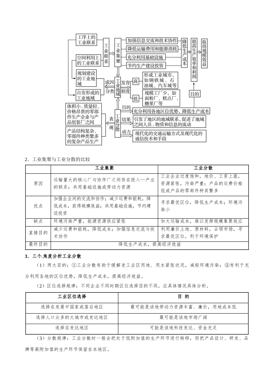 2025年考点一遍过高考地理-考点35工业集聚与工业分散.doc_第3页