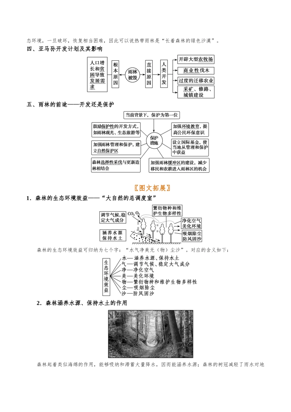 2025年考点一遍过高考地理-考点45森林的生态环境效益.doc_第2页