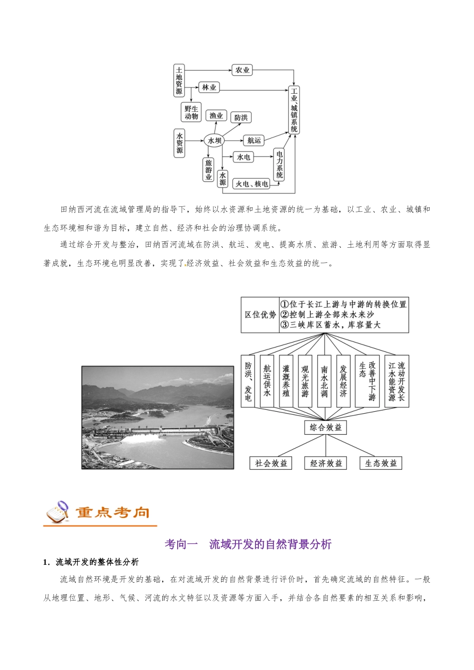 2025年考点一遍过高考地理-考点48流域的综合开发.doc_第3页