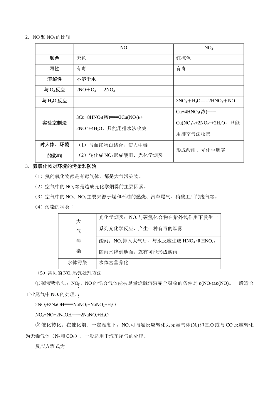 2025年考点一遍过高考化学-考点21氮及其重要化合物.doc_第2页