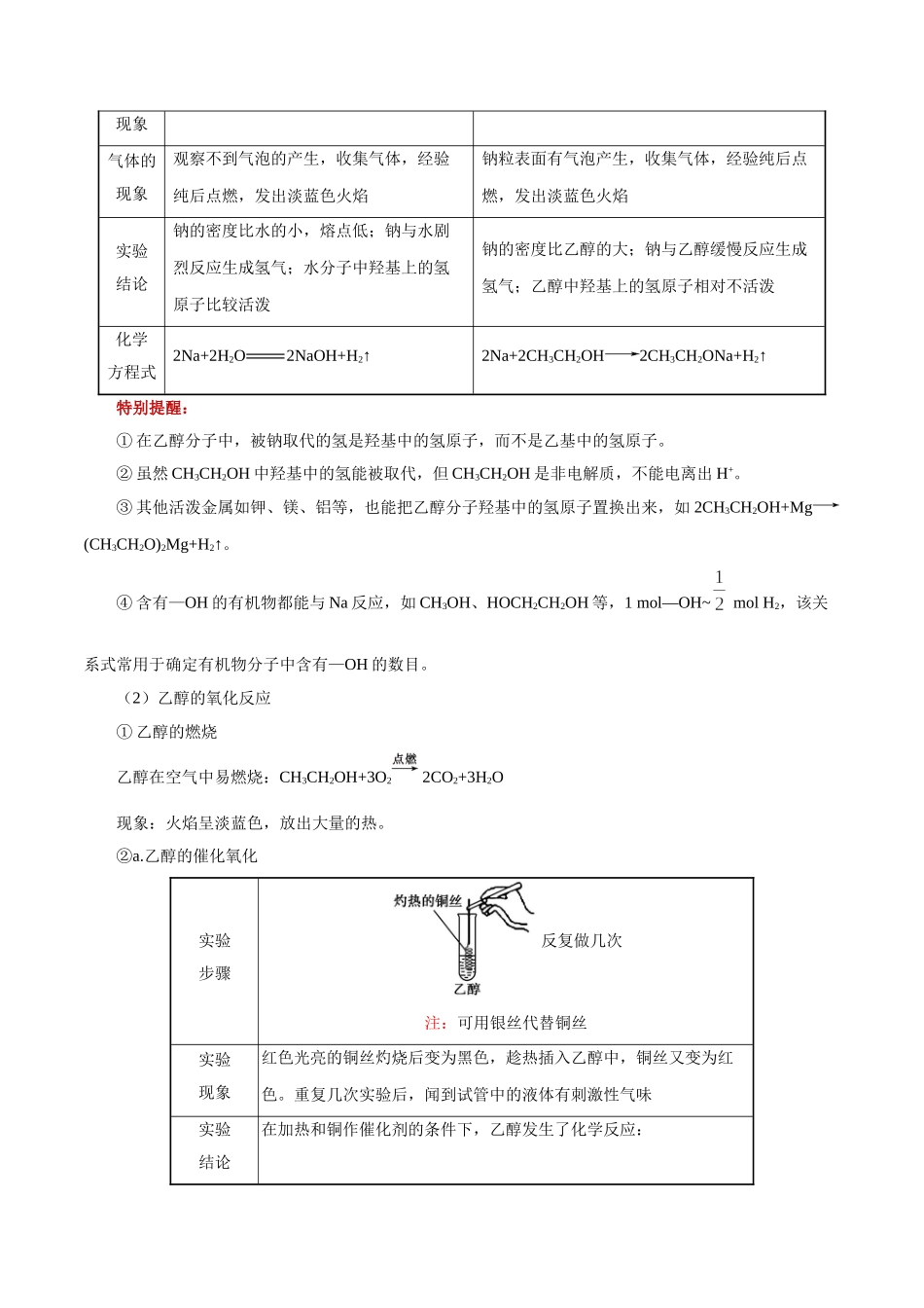 2025年考点一遍过高考化学-考点52乙醇和乙酸.doc_第2页