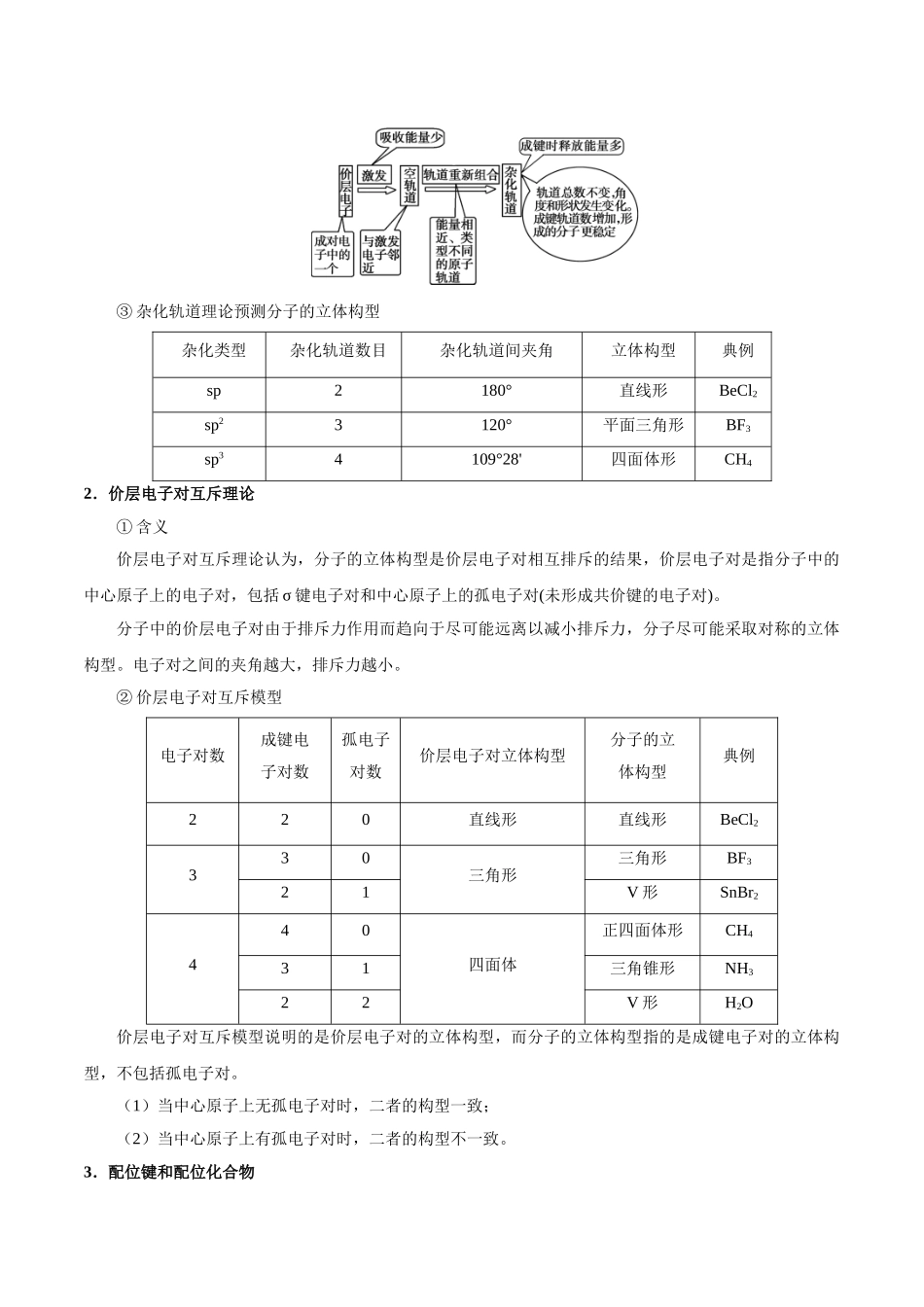 2025年考点一遍过高考化学-考点58分子结构与性质.doc_第3页