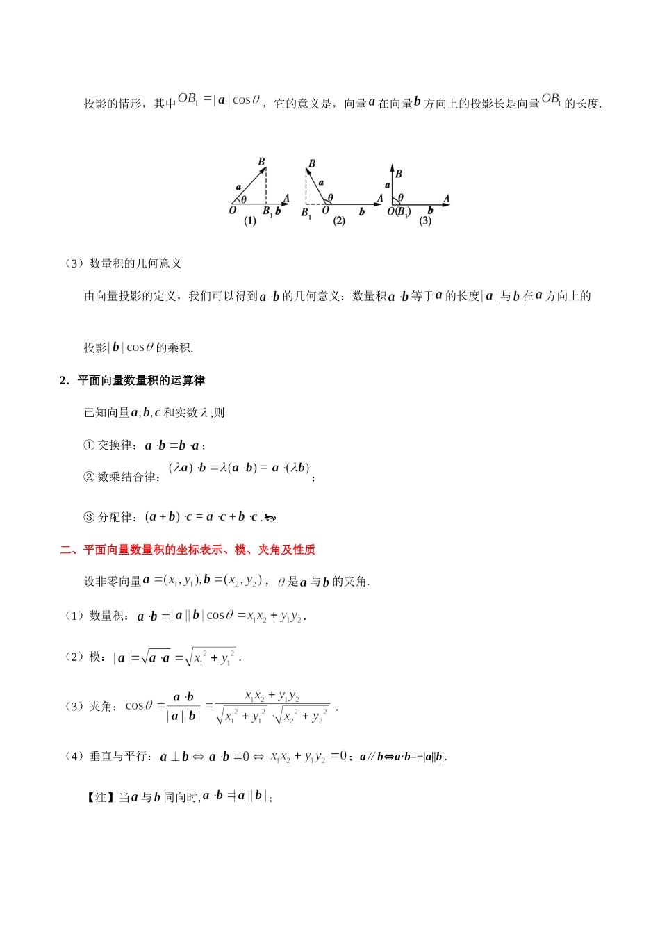 2025年考点一遍过高考理科数学-考点20平面向量的数量积及向量的应用.doc_第2页