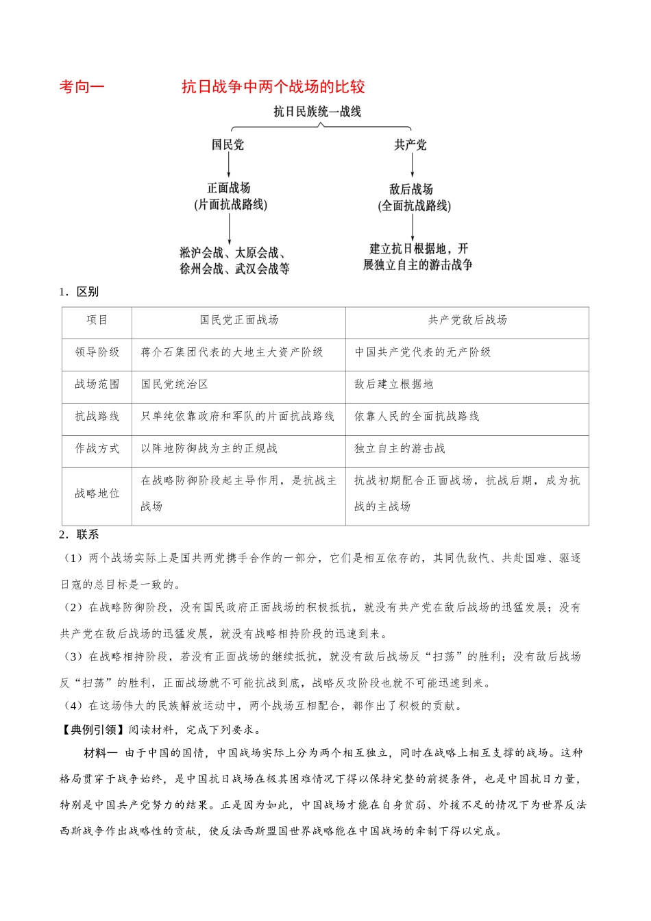 2025年考点一遍过高考历史-考点09抗日战争.doc_第3页