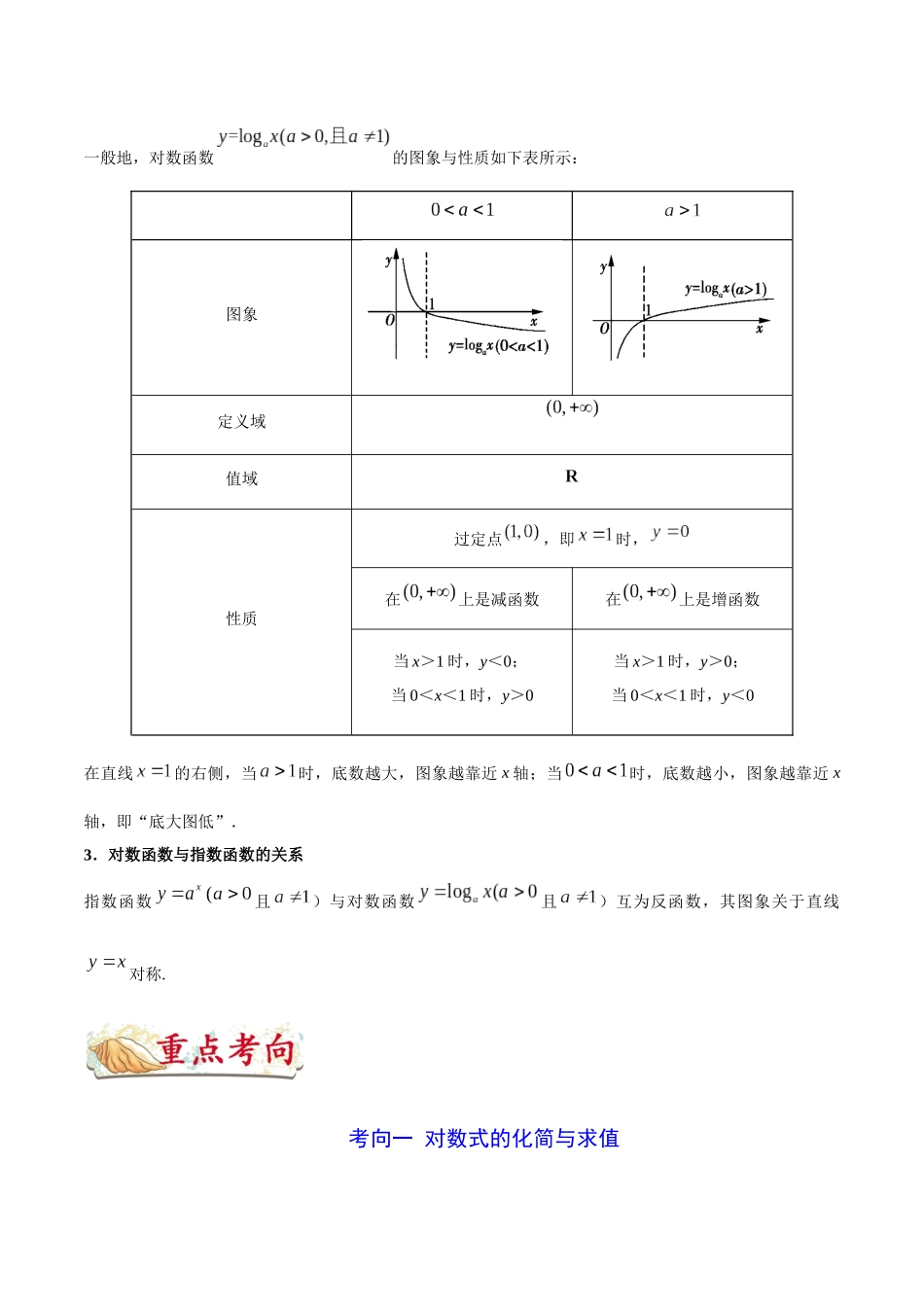 2025年考点一遍过高考文科数学-考点08对数与对数函数.docx_第3页