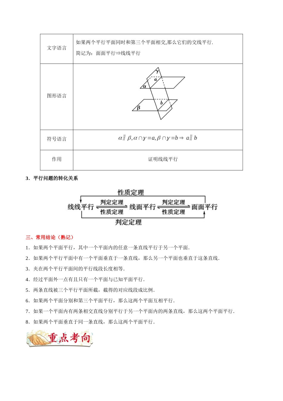 2025年考点一遍过高考文科数学-考点30直线、平面平行的判定及其性质.docx_第3页