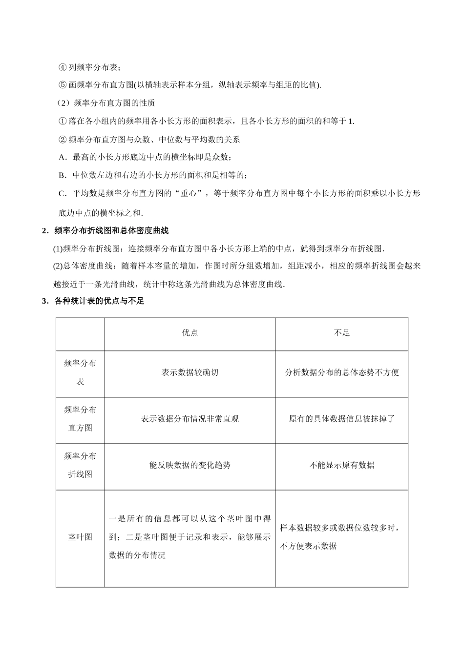 2025年考点一遍过高考文科数学-考点41用样本估计总体.docx_第3页