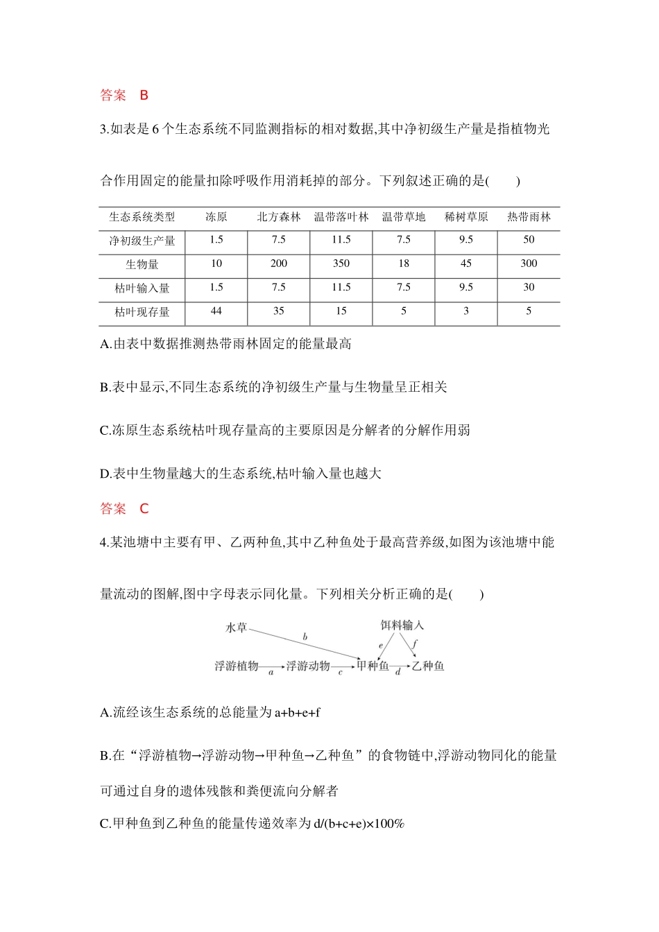 2026版53高考总复习A版生物-专题过关检测练-第20章生态系统及其稳定性.docx_第2页